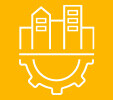 Yellow infrastructures icon