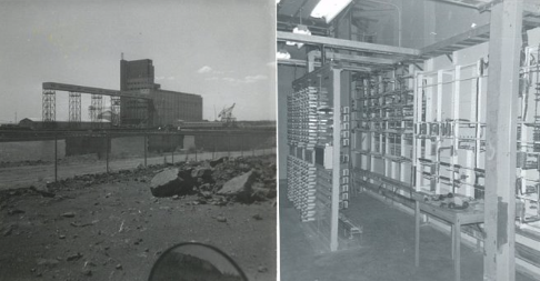 Construction of grain elevators Port-Cartier_QC_1967